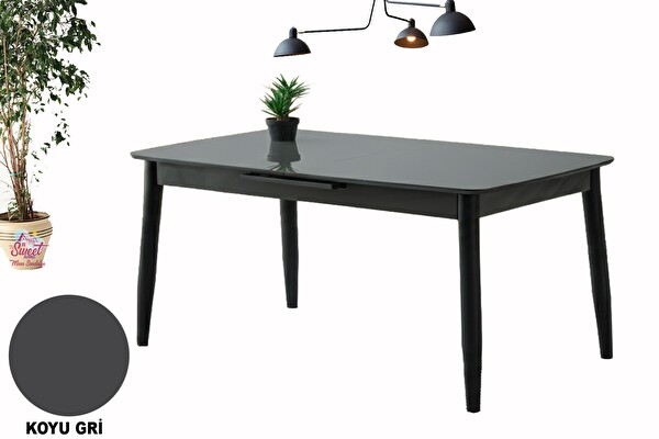 Sweet Home 80x130 Ortadan Açılır MDF Mutfak Salon Yemek Odası Masası Marmo
