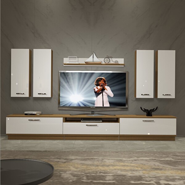 Decoraktiv Trendstyle 8d MDF TV Sehpa Ünitesi - Pera Beyaz