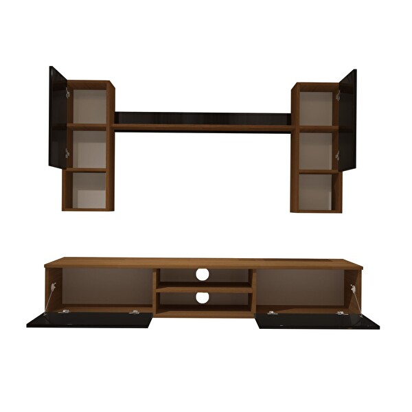 Decoraktiv Eko 5da MDF Dvd TV Sehpa Ünitesi - Ceviz Siyah