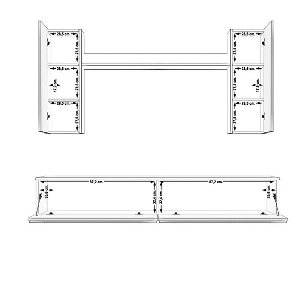 Decoraktiv Eko 5d MDF STD TV Sehpa Ünitesi - Pera Siyah