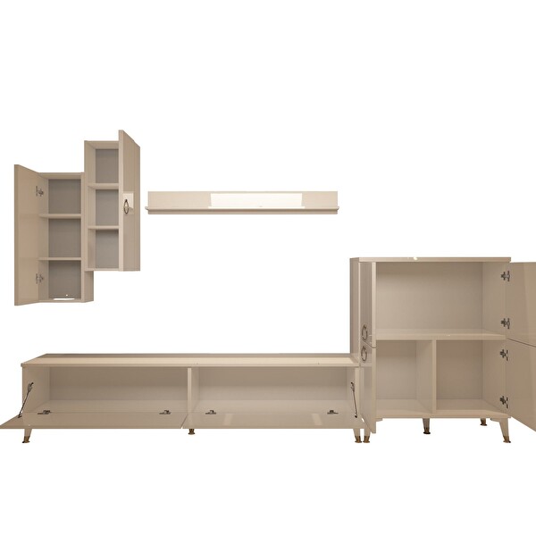 Decoraktiv Eko 6 MDF STD Gold TV Sehpa Ünitesi - Parlak Beyaz