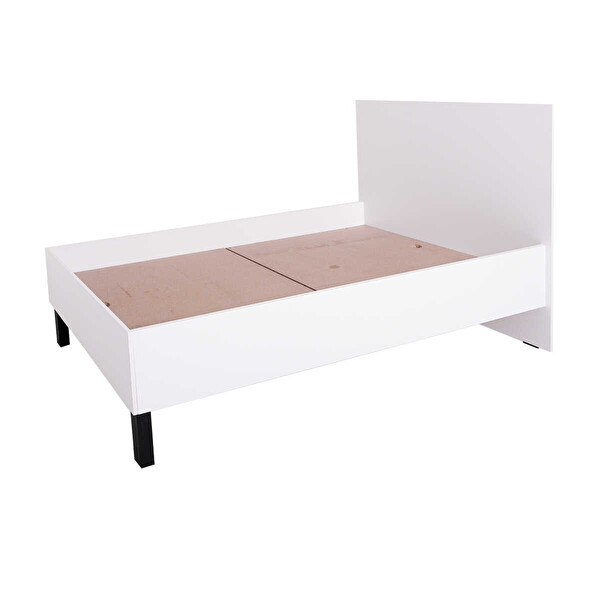 Adore Mobilya White Genç Odası Tek Kişilik Karyola - Beyaz 99x103x195 CM
