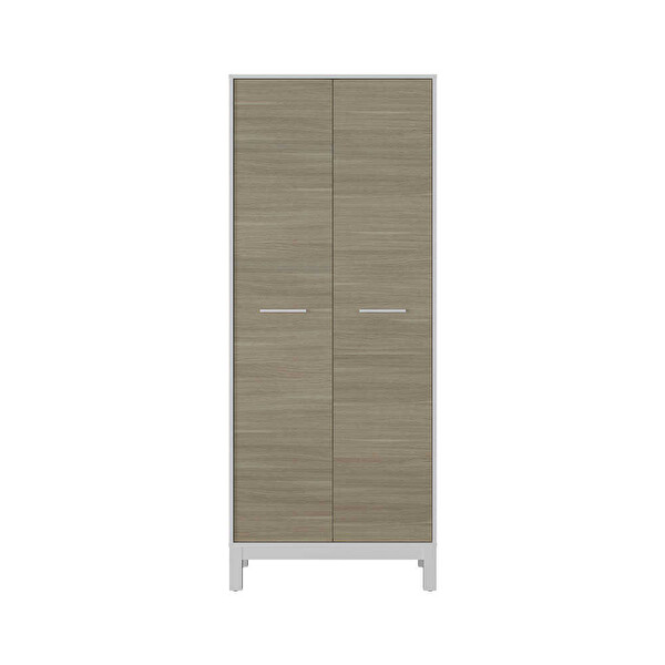 Adore Mobilya London 2 Kapaklı Gardırop - Meşe Beyaz 81x202x51 CM