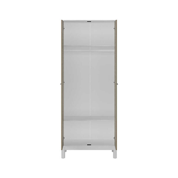 Adore Mobilya London 2 Kapaklı Gardırop - Meşe Beyaz 81x202x51 CM