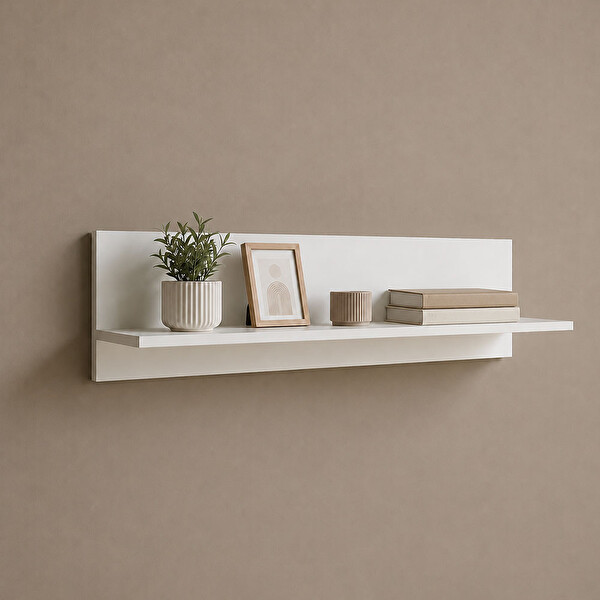 Adore Mobilya Beyaz 90x25x20 CM Dekoratif Duvar Rafı