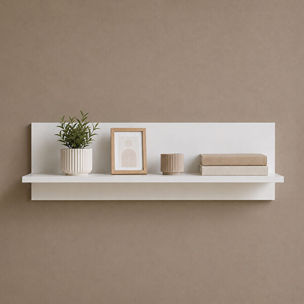 Adore Mobilya Beyaz 90x25x20 CM Dekoratif Duvar Rafı