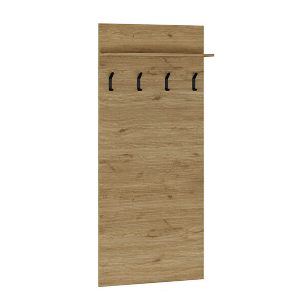 Adore Mobilya Porto 4 Askılı Tek Raflı Vestiyer Panosu - Florida Meşe 72x163x3 CM