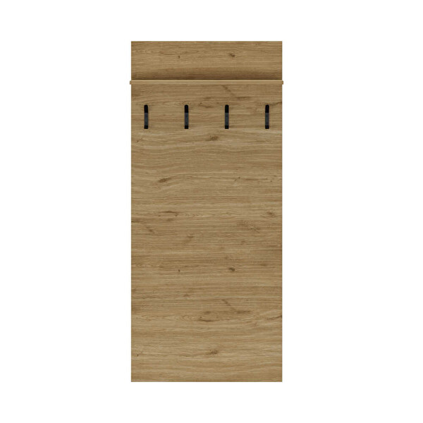 Adore Mobilya Porto 4 Askılı Tek Raflı Vestiyer Panosu - Florida Meşe 72x163x3 CM
