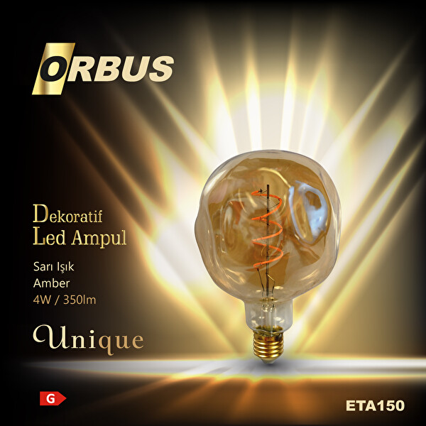 Orbus ETA150 4W 320LM Dekoratif Amber Led Ampul