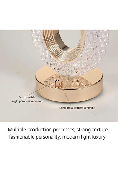 Torima LW-20 Şarjlı Kristal Elmas Dokunmatik Romantik Akrilik Led Gece Lambası