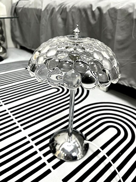 Torima LW-15 Abajur Kristal Elmas Kumandalı Romantik Akrilik Gümüş Led Gece Lambası