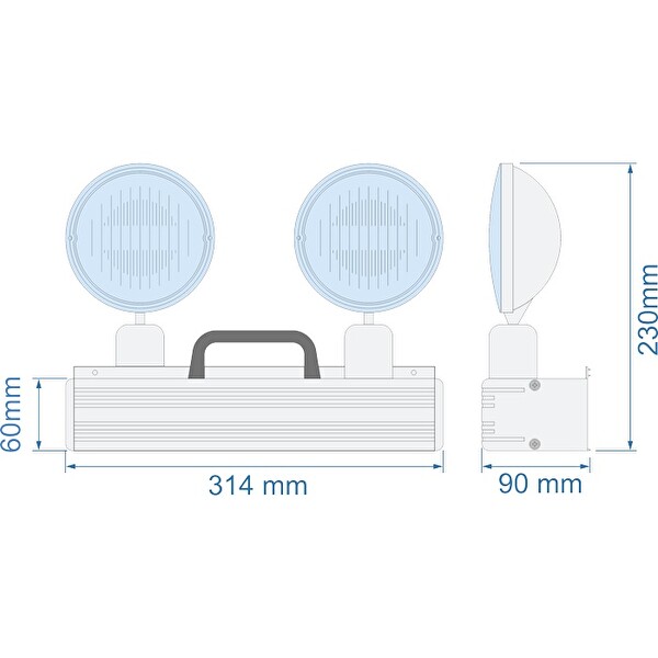 Arsel Versalite-LP VSA-214L (lifepo4) Acil Aydınlatma Armatürü Kesintide 180 DK Yanan 2x14 Led Lamba