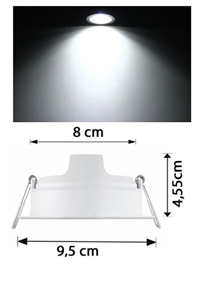Philips Essential 3,5W Led Panel Beyaz 6500K Delik Çapı:8 CM