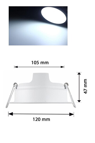 Philips Meson 7-7,5W Led Panel Beyaz 6500K Gömme Spot Lamba 10.5 CM
