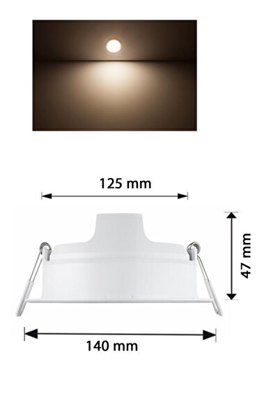 Philips Meson 13W Led Panel Günışığı 4000K Gömme Spot Lamba 12.5 CM