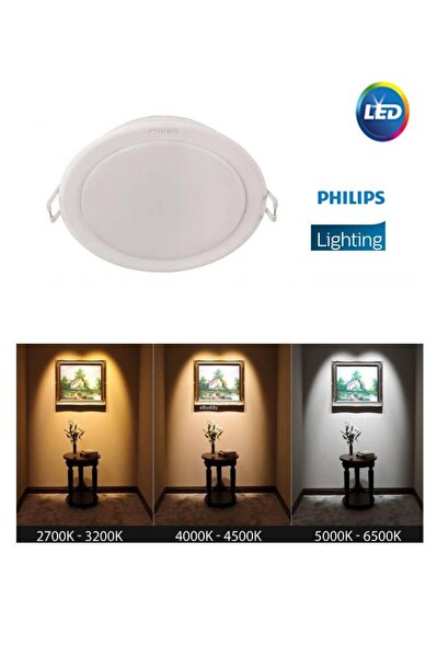 Philips Meson 3.5W Led Panel Sarı 3000K - 8 CM Gömme Spot Lamba