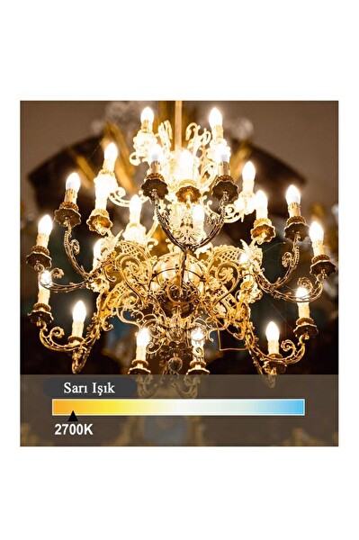 Panasonic 6.5W (50W) Led Mum Ampul Sarı 2700K - E14 Duy Avize Lambası