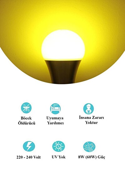 Osram LVCLA60 8W (60W) Sinek Kavucu Led Ampul Beyaz - 6500K