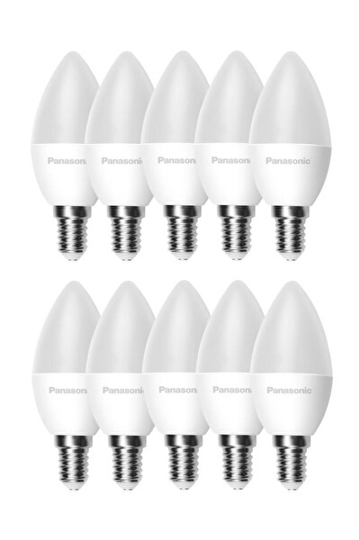 Panasonic 6.5 W (50W) Led Mum Ampul Sarı 2700K - E14 10 Adet Avize Lambası