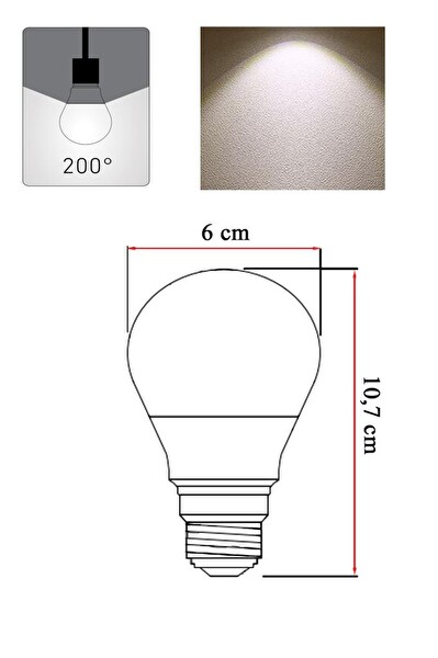 Panasonic 4.9W (40W) Küçük Led Ampul 4000K - Gün Işığı Avize Lambası 6 Adet