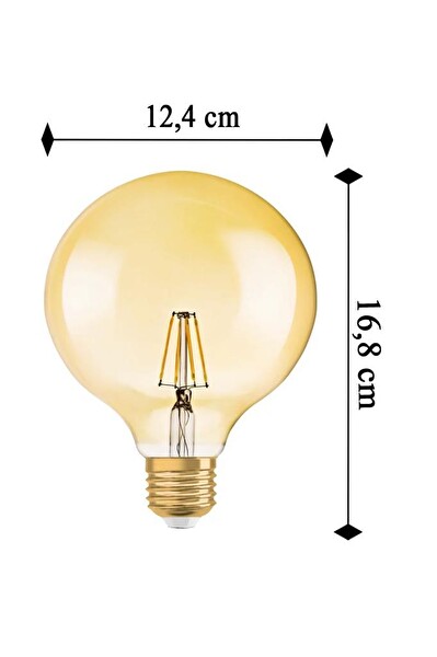 Osram Vintage 6.5W (55W) Dim Glop Rustik Ampul - Sarı Işığı Kısılabilir Dekoratif Lamba
