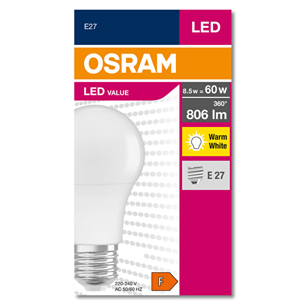 Osram LED Lamba 8.5W Sarı Işık E27