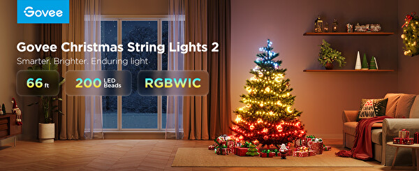 Govee H70C4341 Yılbaşı Ağacı Aydınlatması 2 Yeşil 20 Metre