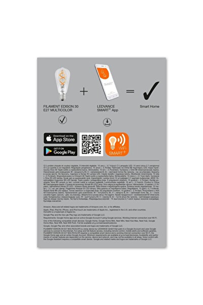 Ledvance Smart Led Flament 4.5W 300lm Uzaktan Kontrollü Ampul