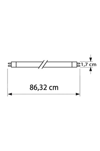 Philips Master TL5 HE 21W/827 T5 Floresan Ampul Sarı 2700K 86 CM
