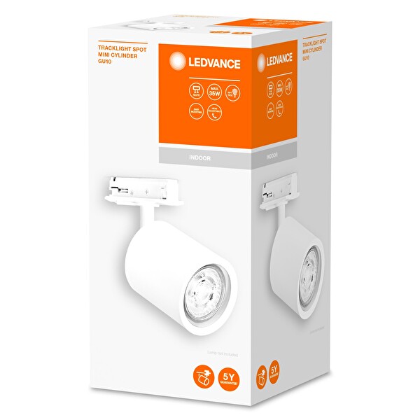 Ledvance Led 2700K IP20 GU10 Duy Sarı Işık Alüminyum Beyaz Kasa İç Mekan Raylı Spot