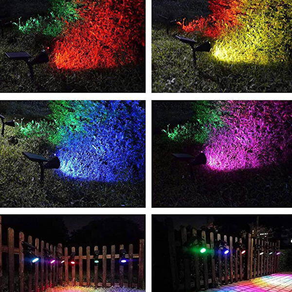 Greentech Güneş Enerjili Renk Değiştiren 7 Ledli Bahçe Aydınlatma / GT-SL04