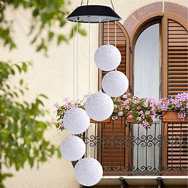 Greentech Güneş Enerjili Renk Geçişli Kristal Top Aydınlatma / GT-SL10