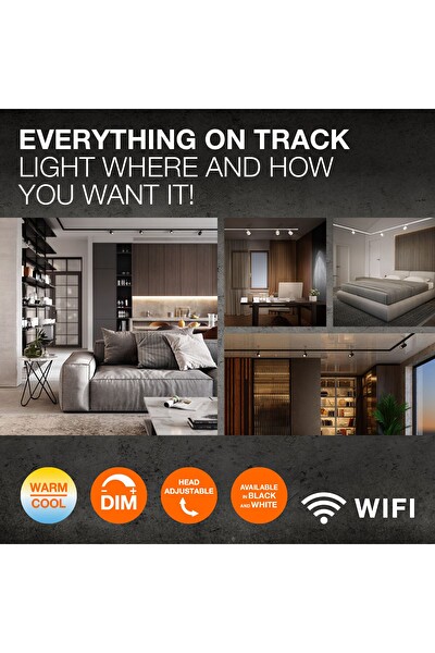 Ledvance Led 2700K IP20 GU10 Duy Sarı Işık Alüminyum Beyaz Kasa Gold İç Mekan Raylı Spot