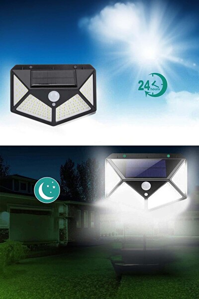 Pikas 100 Ledli Güneş Enerjili Bahçe Lambası Solar Hareket Sensörlü Şarj DG1231