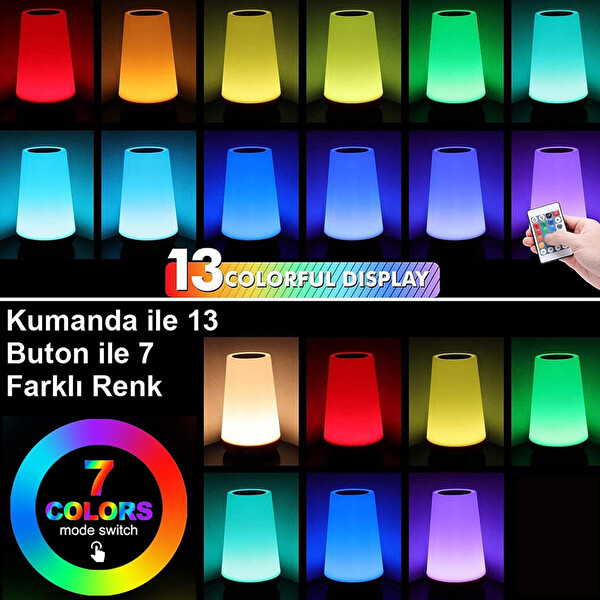 Greentech Masaüstü Şarjlı LED Aydınlatma Gece Lambası GT-CL11