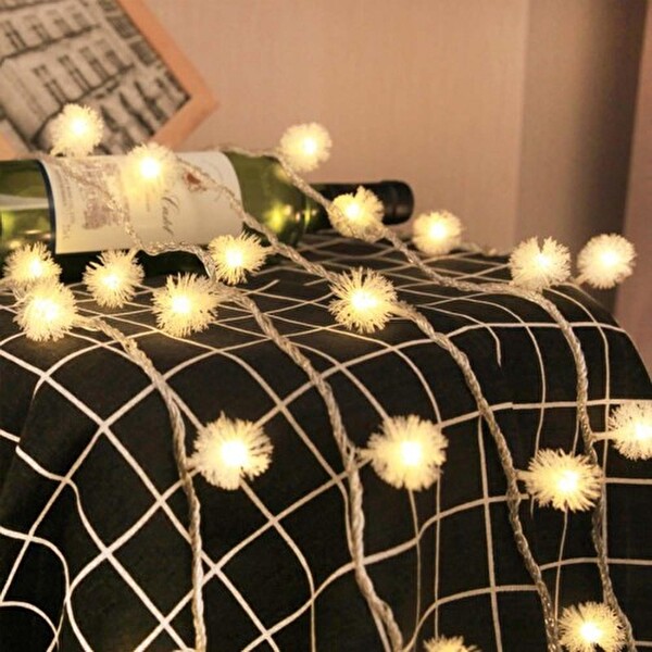 Evimdeyokyok Ponpon Led 5 M