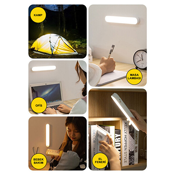 Greentech GT-CL12 Şarjlı 3 Renk Portatif LED Aydınlatma