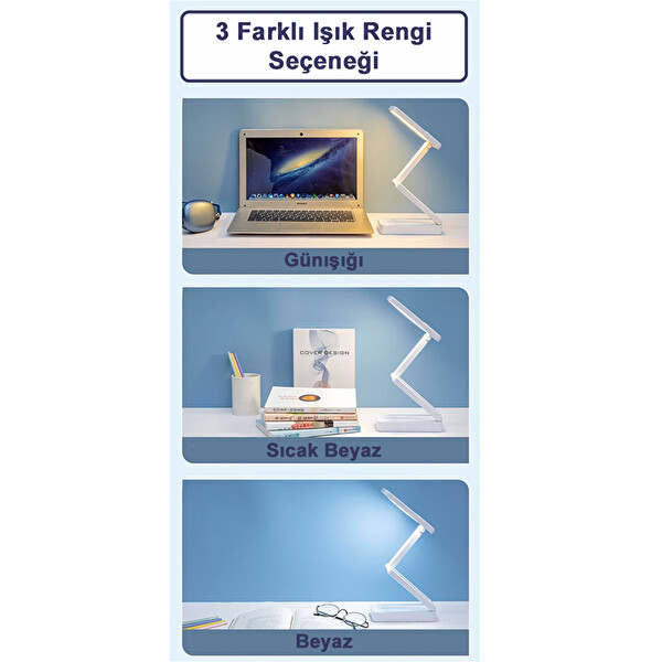 Greentech GT-CL11G Masaüstü Şarjlı Katlanabilir Portatif LED Aydınlatma