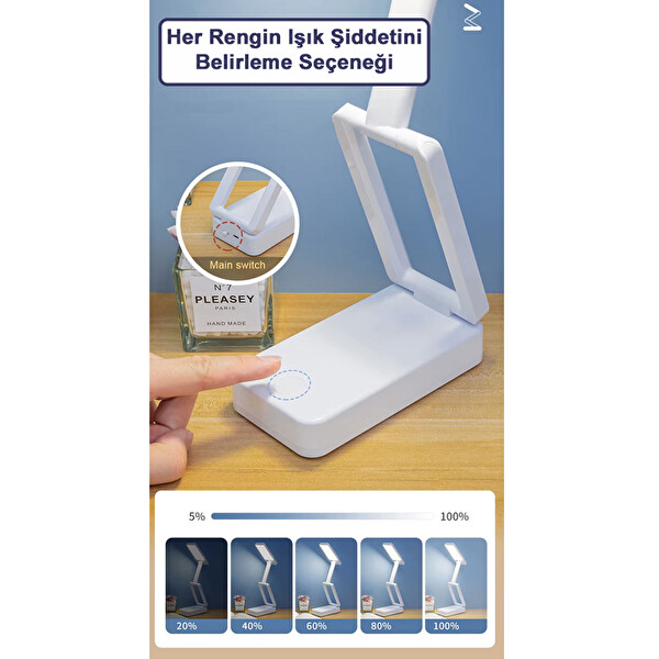 Greentech GT-CL11P Masaüstü Şarjlı Katlanabilir Portatif LED Aydınlatma