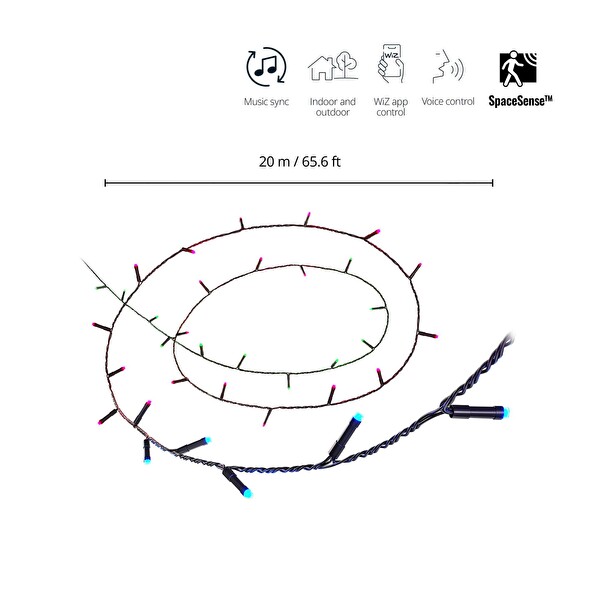 Wiz RGB Akıllı Yılbaşı Süsleme Işıkları 20 Metre