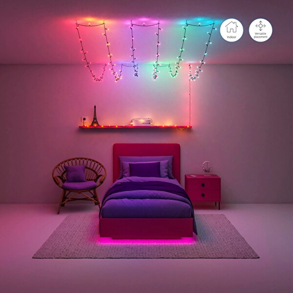 Wiz RGB Akıllı Yılbaşı Süsleme Işıkları 20 Metre