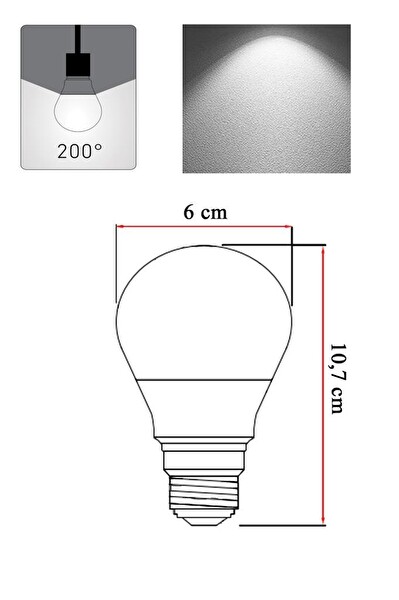 Panasonic 4.9W (43W) Mini Led Ampul Beyaz - 6500K E27 6 Adet