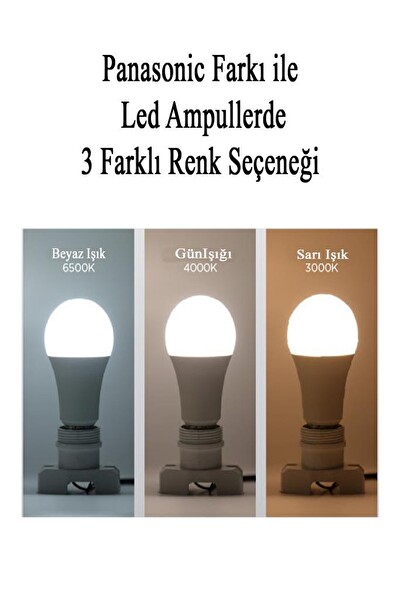 Panasonic 4.9W (43W) Mini Led Ampul Beyaz - 6500K E27 6 Adet