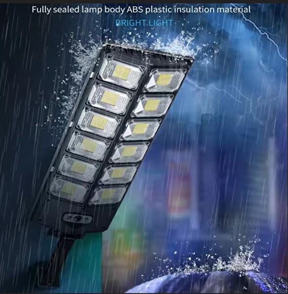 Sge Teknoloji 12000 Lümen 504 LED Güneş Enerjili Hareket Sensörlü Kumandalı Bahçe Sokak Garaj Ev Aydınlatma Lambası