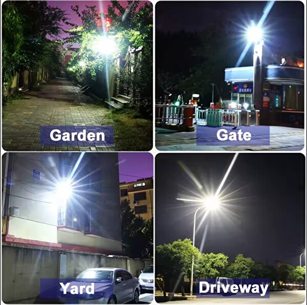 Sge Teknoloji 12000 Lümen 504 LED Güneş Enerjili Hareket Sensörlü Kumandalı Bahçe Sokak Garaj Ev Aydınlatma Lambası