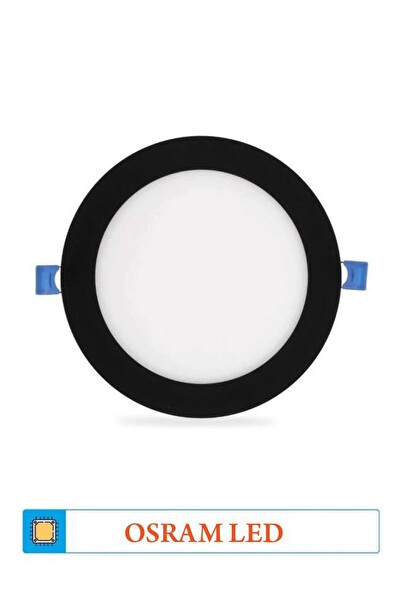 ACK AP01-01201 12W Slim Led Panel Siyah Kasa 3000K Sarı Işık Gömme Spot Lamba