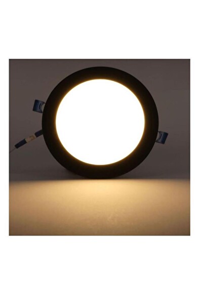 ACK AP01-01201 12W Slim Led Panel Siyah Kasa 3000K Sarı Işık Gömme Spot Lamba