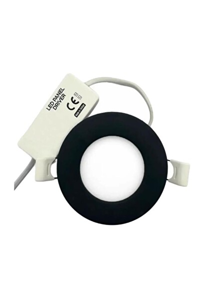 Şahnet 3W Siyah Kasa Slim Led Panel Günışığı - 4000K 2 Adet Gömme Spot Lamba