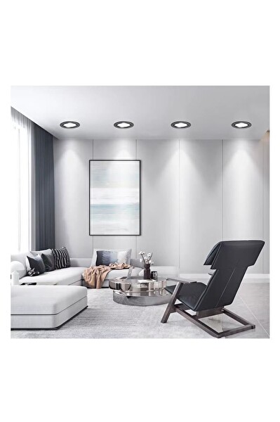 Şahnet 3W Siyah Kasa Slim Led Panel Günışığı - 4000K 2 Adet Gömme Spot Lamba