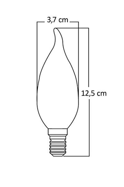 Rutter 5W Kuğu Led 3000K Sarı E14 3 Adet Kıvrımlı Ampul